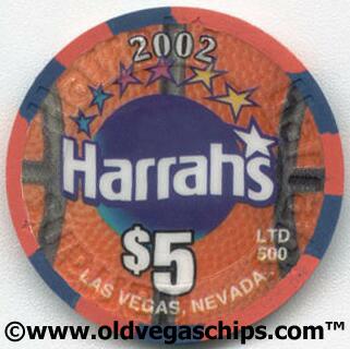 Las Vegas Harrah's Net Crazy March Madness 2002 $5 Casino Chip