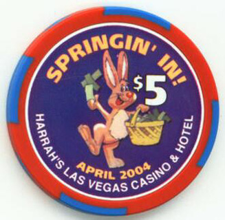 Harrah's Springin' In Easter 2004 $5 Casino Chip