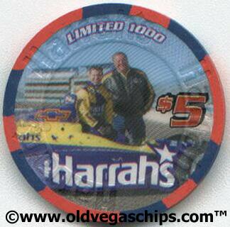 Las Vegas Harrah's A.J. Foyt 2002 $5 Casino Chip