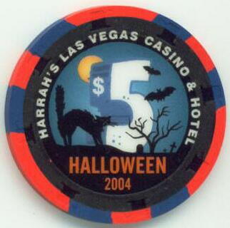 Harrahs Halloween 2004 $5 Casino Chip