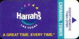 Las Vegas Harrah's Hotel Room Key