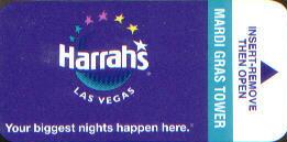 Las Vegas Harrah's Hotel Room Key