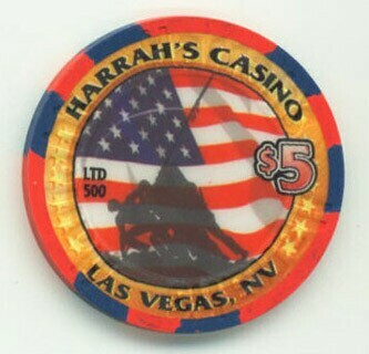 Harrah's Memorial Day 2002 $5 Casino Chip