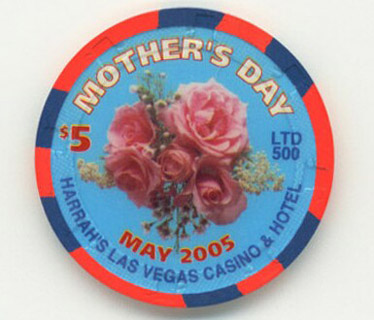 Harrah's Mother's Day 2005 $5 Casino Chip
