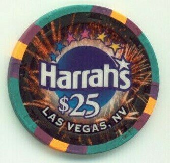 Harrah's Hotel Happy New Year 2007 $25 Casino Chip