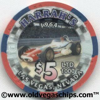 Harrah's A.J. Foyt Indy 500 $5 Casino Chip - 1964