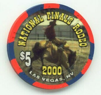 Las Vegas Harrah's National Finals Rodeo 2000 $5 Casino Chip