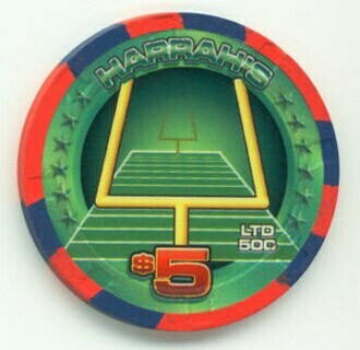 Harrah's Superbowl 2007 $5 Casino Chip