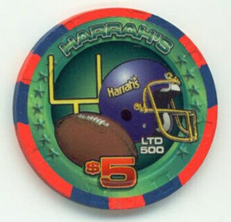 Harrah's Superbowl 2007 $5 Casino Chip
