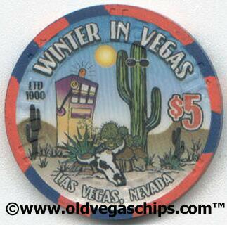 Las Vegas Harrah's Winter In Vegas $5 Casino Chip