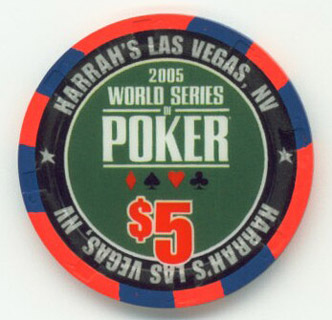 Harrah's World Series of Poker 2005 $5 Chip
