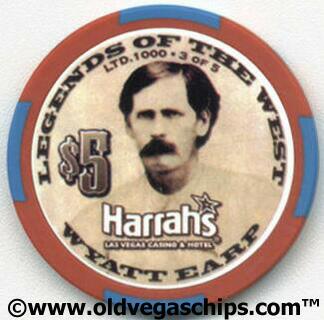 Las Vegas Harrah's Legends of the West Wyatt Earp $5 Casino Chip