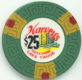 Harvey's Old & Obsolete $25 Casino Chip 