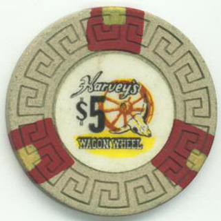 Harvey's Old & Obsolete $5 Casino Chip 