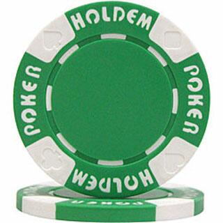 Hold'em Green Poker Chip