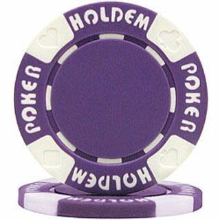 Hold'em Purple Poker Chip