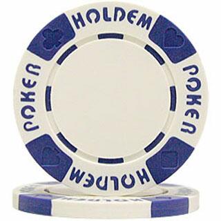 Hold'em White Poker Chip