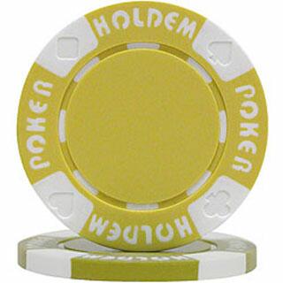 Hold'em Yellow Poker Chip