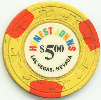 Las Vegas Honest John's $5 Casino Chips