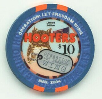 Hooters Casino Let Freedom Wing $10 Casino Chip