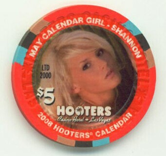 Hooters Casino Shannon May 2008 $5 Casino Chip
