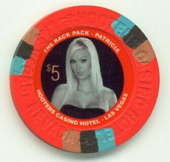 Hooters Rat Pack Patricia $5 Casino Chip