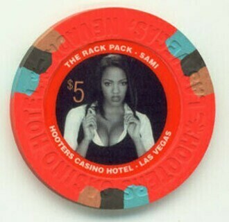 Hooters Rat Pack Sami $5 Casino Chip