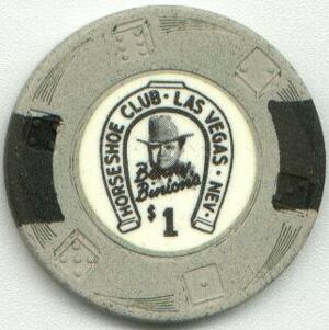 Las Vegas Binion's Horseshoe Dice & Swirls Mold $1 Casino Chip