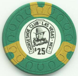 Las Vegas Binion's Horseshoe 1980's $25 Casino Chip