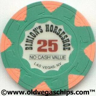 Binion's Horseshoe No Cash Value $25 Casino Chip