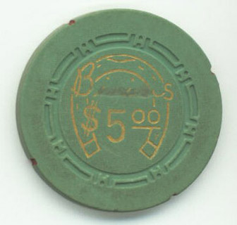 Binion's Horseshoe 1960's $5 Casino Chip