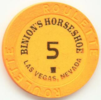 Binion's Horseshoe Complete Roulette 6 Chip Set 