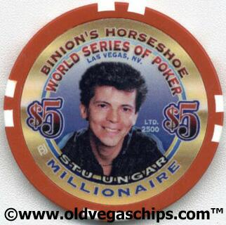 Binion's Horseshoe WSOP Millionaire Stu Ungar $5 Casino Chip
