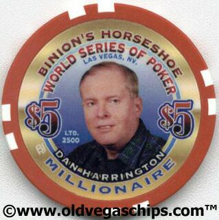 Binion's Horseshoe WSOP Millionaire Dan Harrington $5 Casino Chip