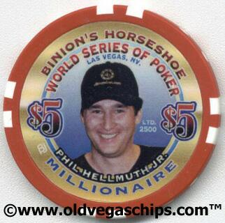 Binion's Horseshoe WSOP Millionaire Phil Hellmuth Jr $5 Casino Chip