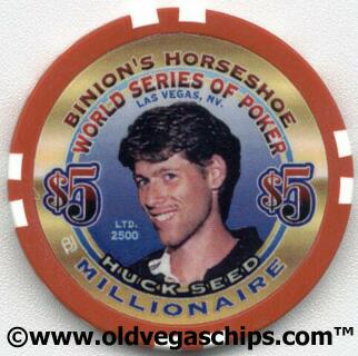 Binion's Horseshoe WSOP Millionaire Huck Seed $5 Casino Chip