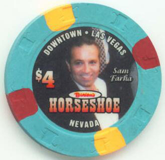 Binion's Horseshoe Sam Farha 2004 $4 Casino Chip