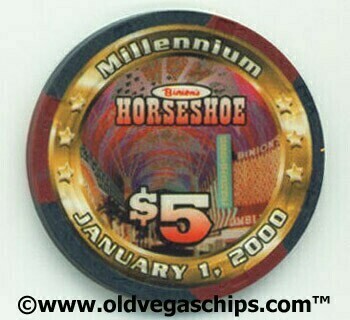 Las Vegas Binion's Horseshoe Millennium $5 Casino Chip