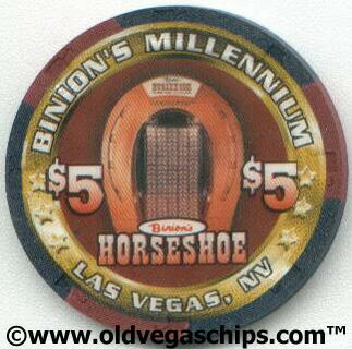 Binion's Horseshoe Millennium $5 Casino Chip