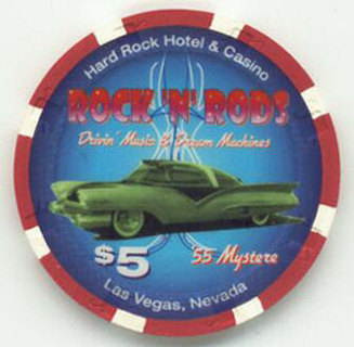 Hard Rock Hotel Rockin' Rods 1955 Mystere $5 Casino Chip