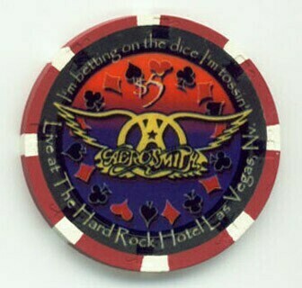 Hard Rock Hotel Aerosmith $5 Casino Chip