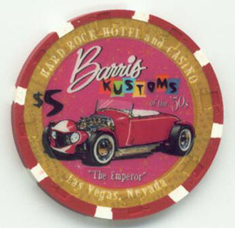 Hard Rock Hotel Barris Kustoms The Emperor $5 Casino Chip