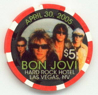 Hard Rock Hotel Bon Jovi at the Joint 2005 $5 Casino Chip