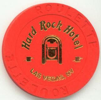 Las Vegas Hard Rock Hotel Jukebox Red Roulette Casino Chip