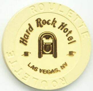 Las Vegas Hard Rock Hotel Jukebox Tan Roulette Casino Chip