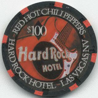 Hard Rock Red Hot Chili Peppers 2002 $100 Chip