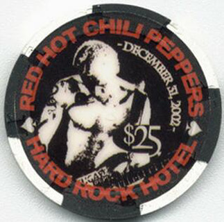 Hard Rock Red Hot Chili Peppers 2002 $25 Chip