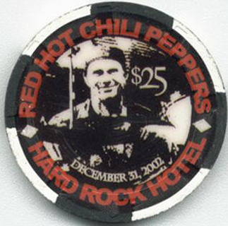 Hard Rock Red Hot Chili Peppers 2002 $25 Chip