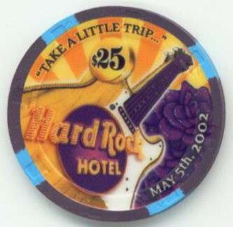 Hard Rock Cinco De Mayo 2002 $25 Casino Chip 