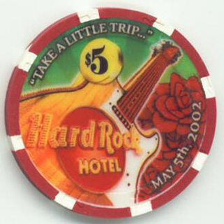 Las Vegas Hard Rock Hotel Cinco De Mayo 2002 $5 Casino Chip